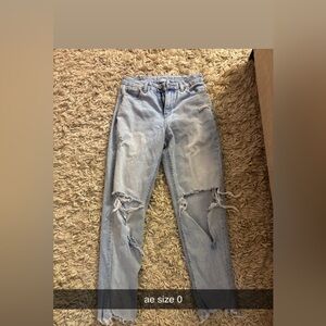 American Eagle Outfitters Light Blue Ripped Boyfriend Jeans